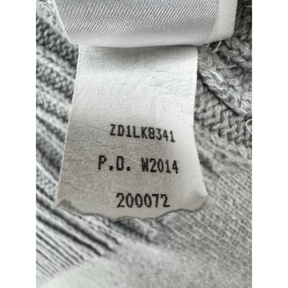 Vintage Y2K Calvin Klein Zip Up Sweater Mens M Gray 100% Cotton Mock Neck Ribbed - Picture 12 of 15